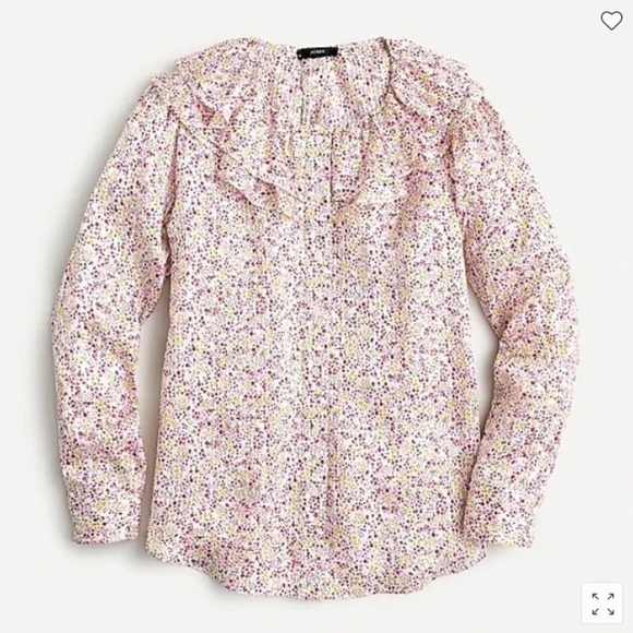 J. Crew Floral Ruffle Top in Field Day Print sz S - Picture 1 of 12
